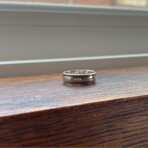 Sterling Silver Oxidized Boho Stacking Ring (Size 6)